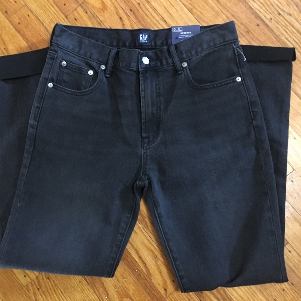 GAP stretch black denim jeans in tall